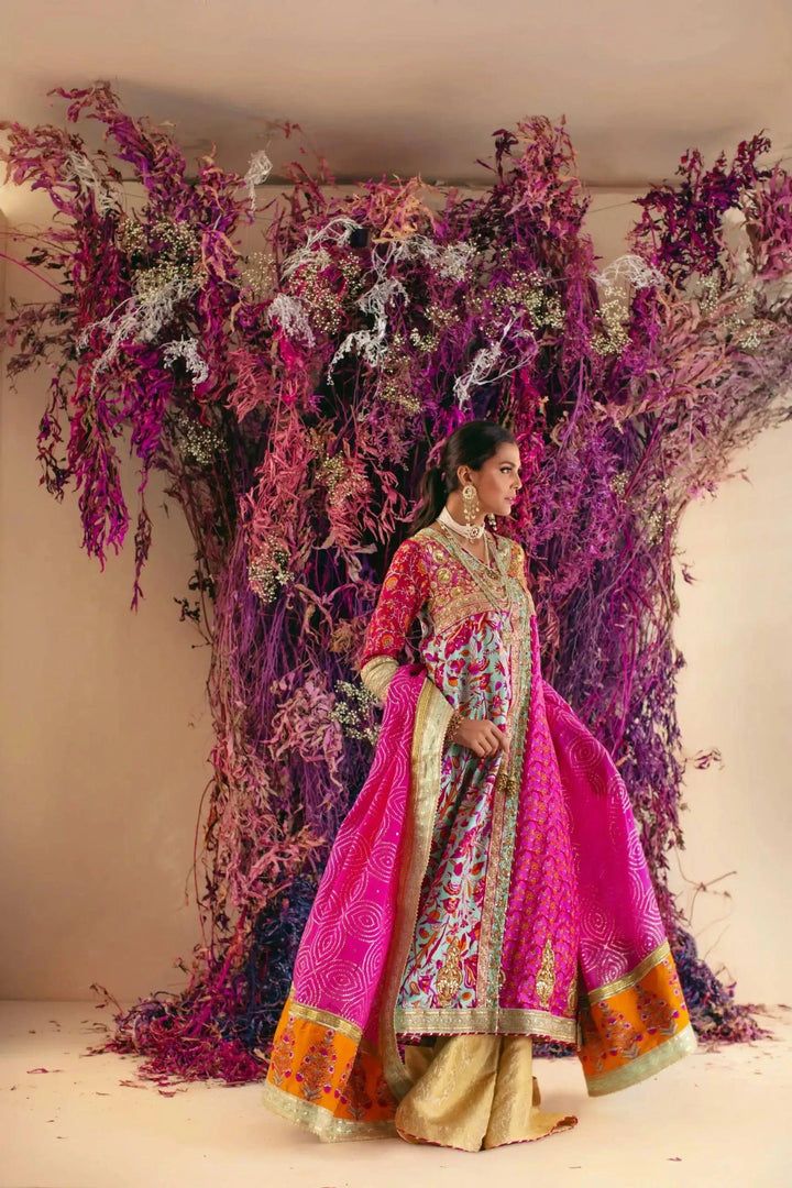 Shehrnaz - SHK-1016 - Ferozi - Block Printed - 3 Piece