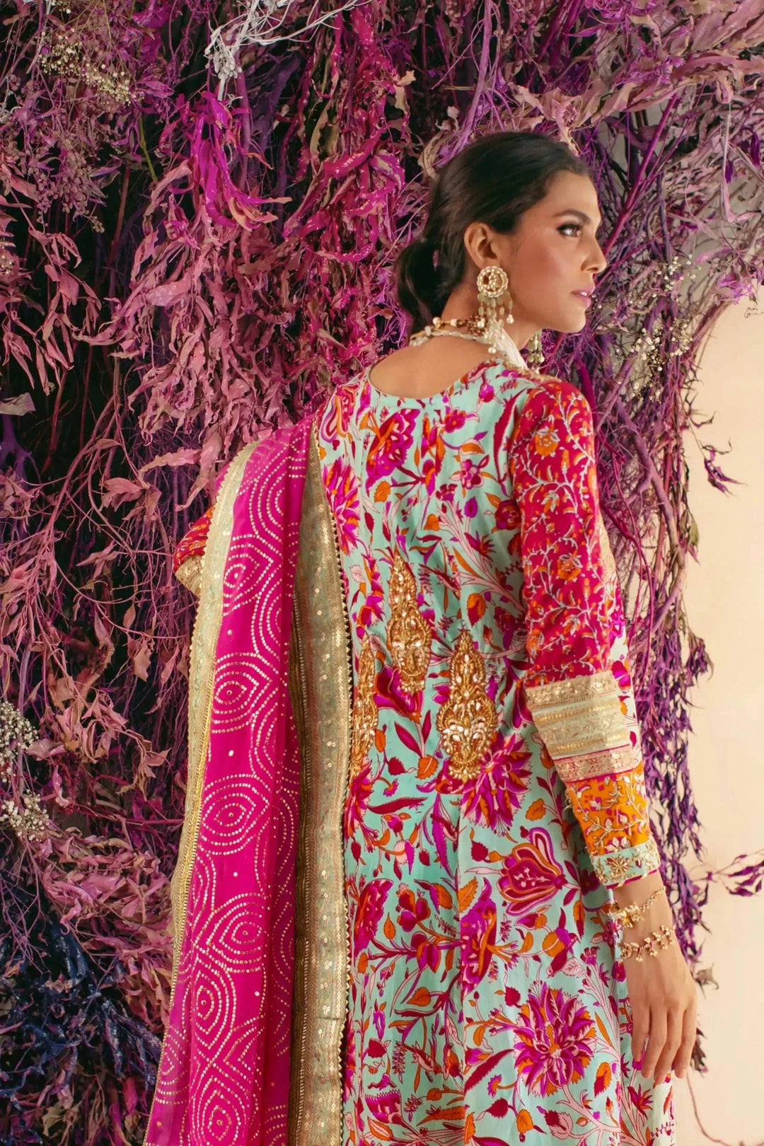 Shehrnaz - SHK-1016 - Ferozi - Block Printed - 3 Piece