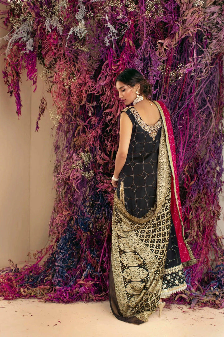 Shehrnaz - SHK-1019 - Black - Mukesh Angarkha - 3 Piece