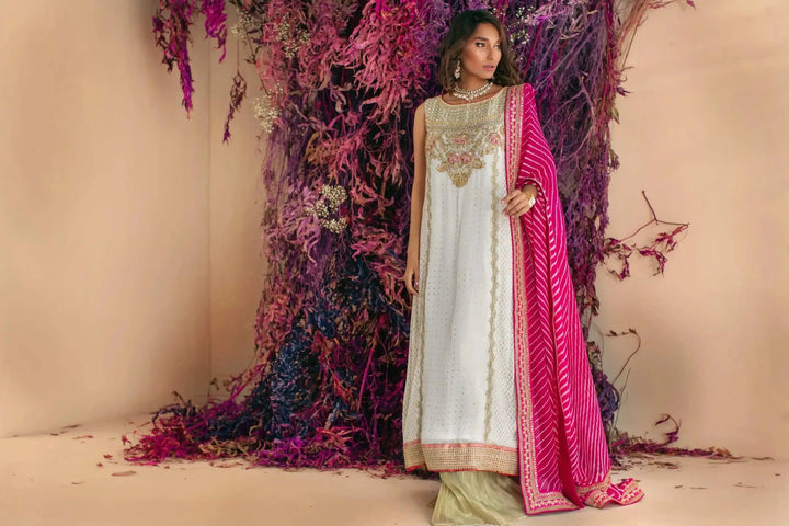 Shehrnaz - SHK-1020 - Off White - Block Print - 3 Piece