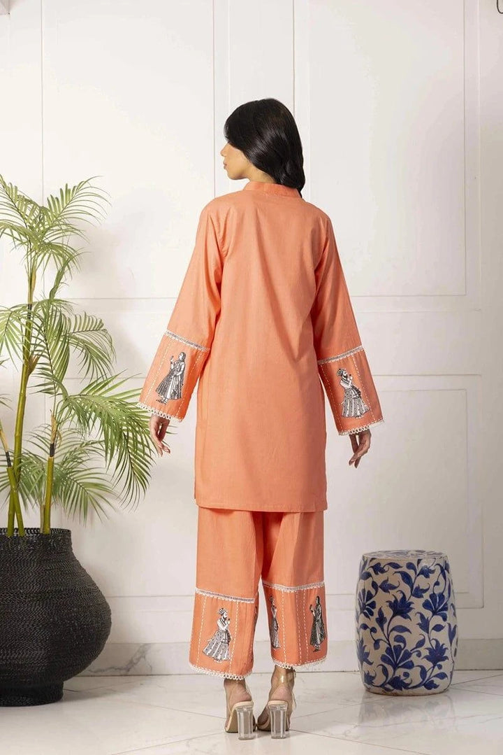 Shehrnaz - SHK-1034 - Off White - Block Print - 2 Piece