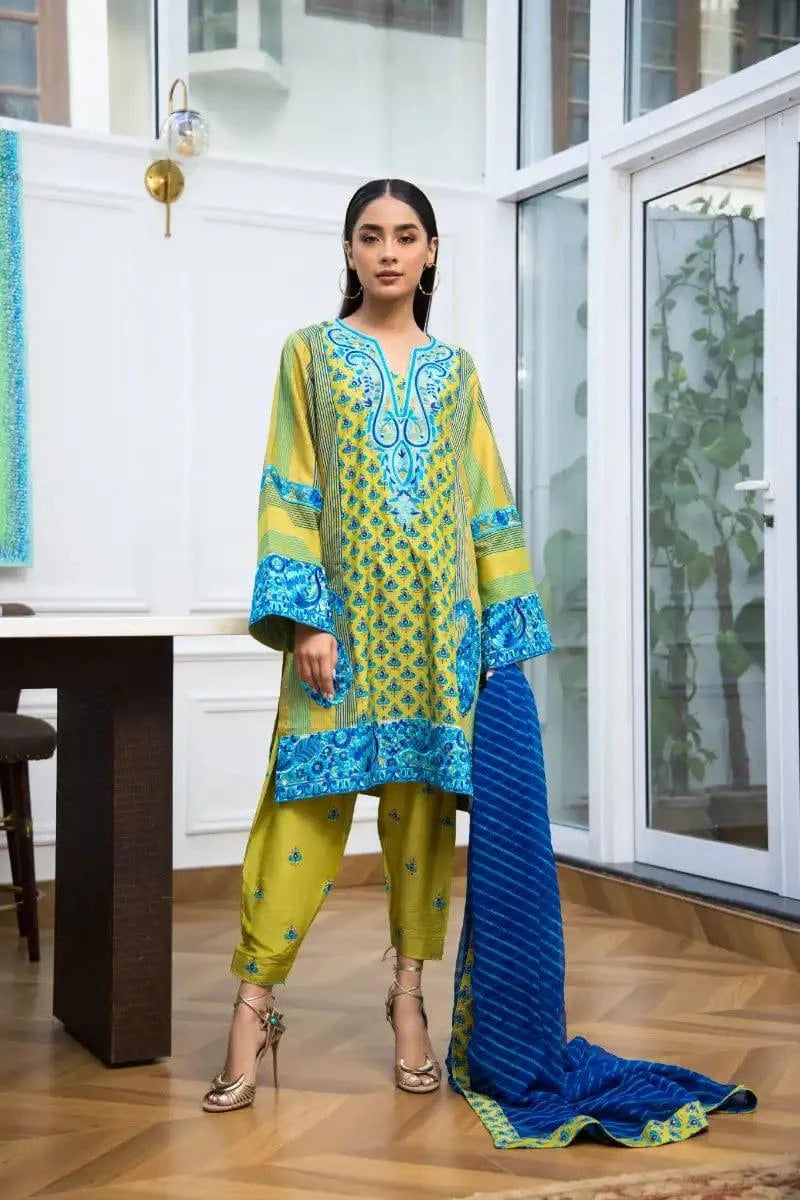 Shehrnaz - SHK-1110  - 3 Piece - Green