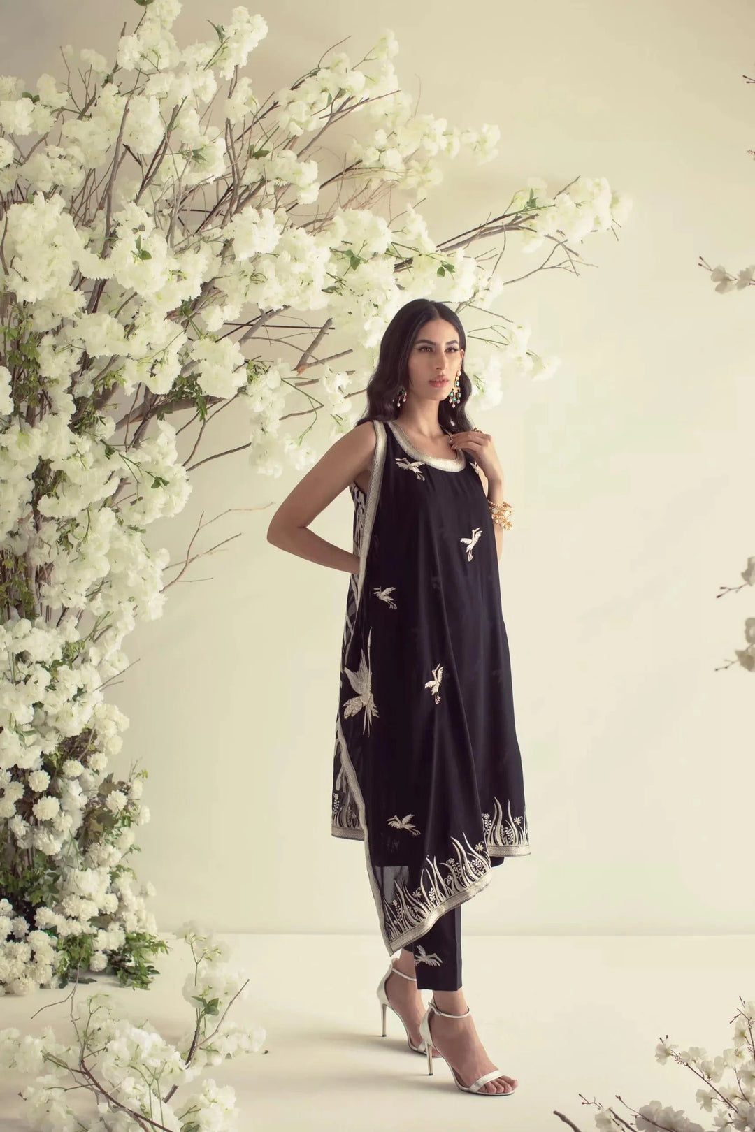 Shehrnaz - SHK-972 - Black - Embroidered - 2 Piece