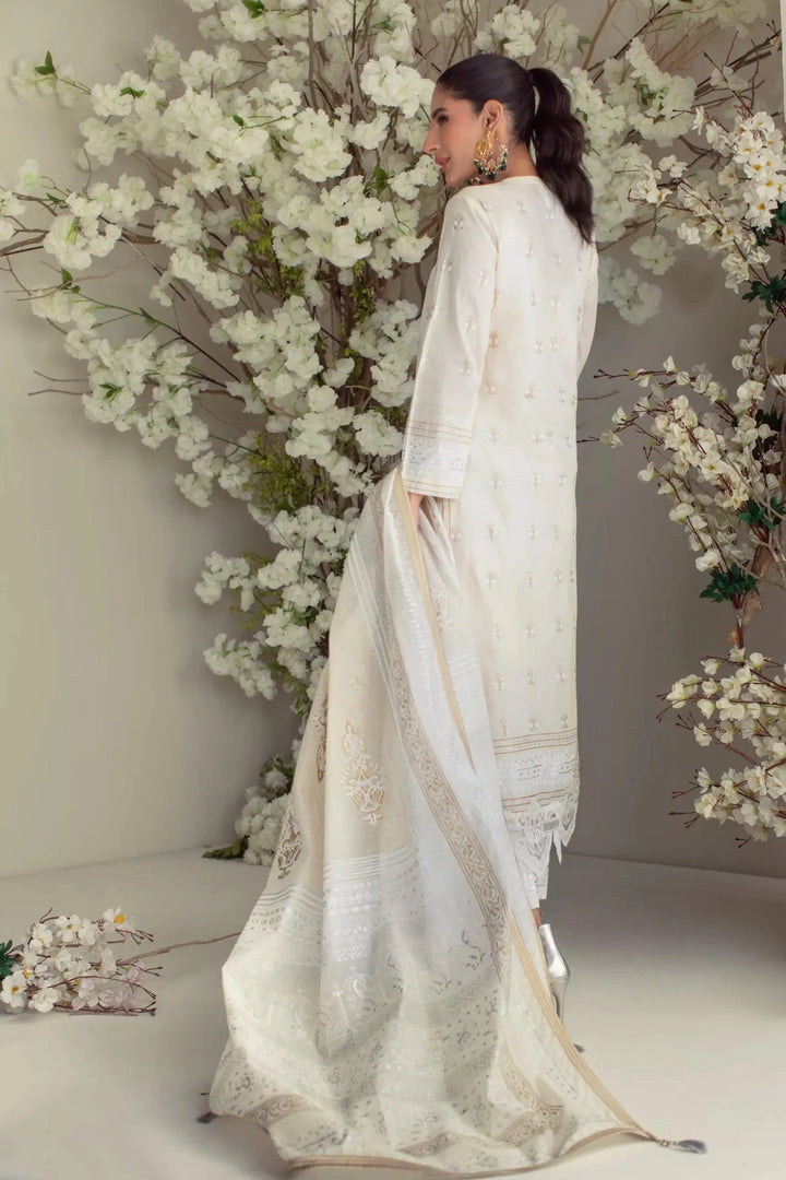Shehrnaz - SHK-976 - Off-white - Block Print - 3 Piece
