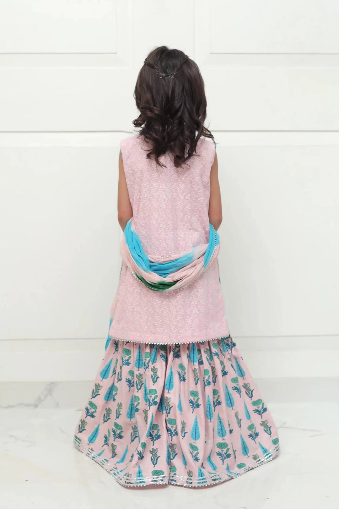 Shehrnaz - SHKK-979 - Pink - Chikan Shirt - 3 Piece