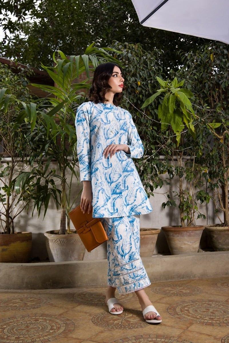 Shehrnaz - White And Block Printed Shirt - SHK-1059