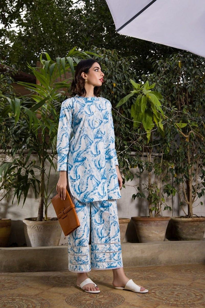 Shehrnaz - White And Block Printed Shirt - SHK-1059