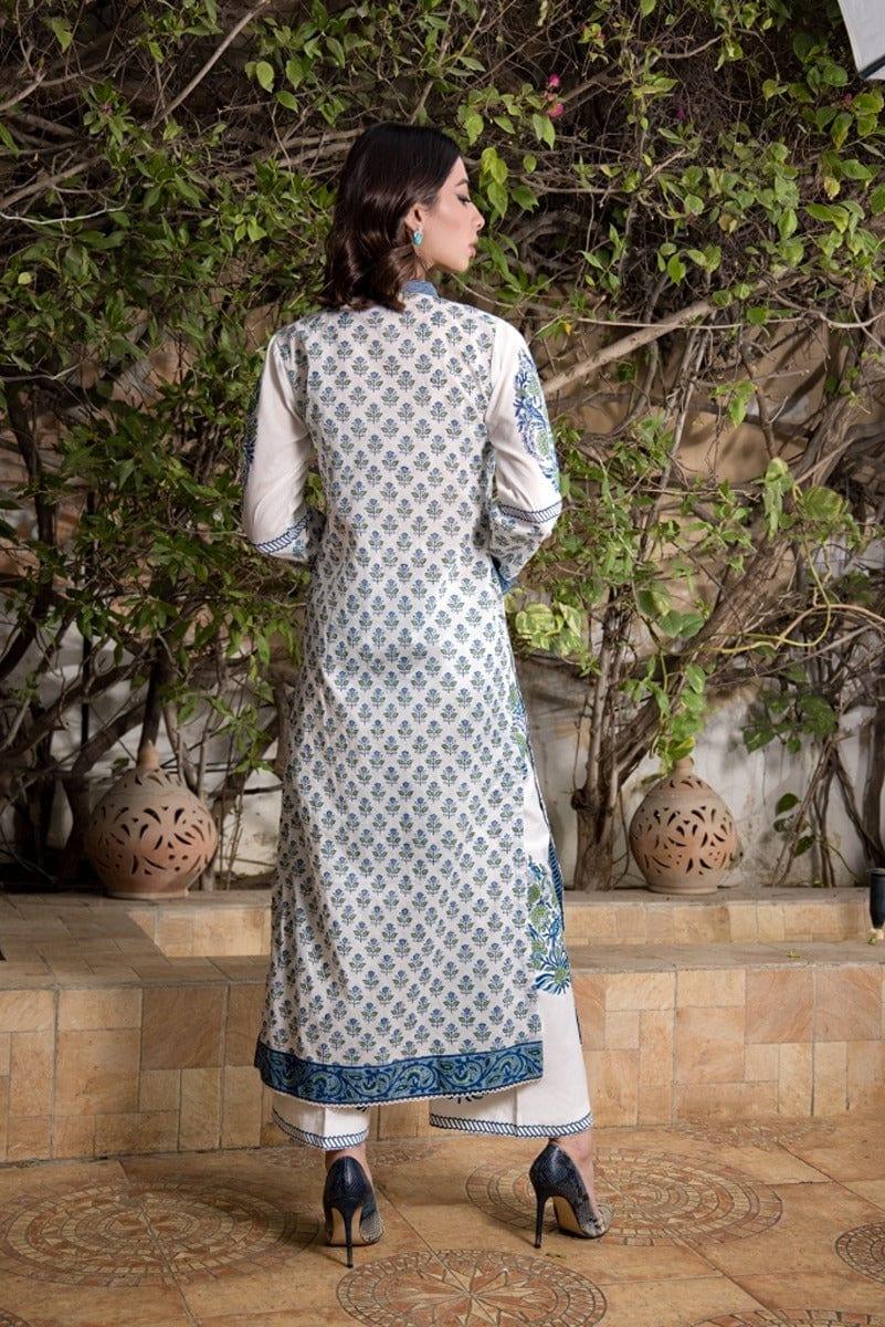 Shehrnaz - White Long Shirt - SHK-1064