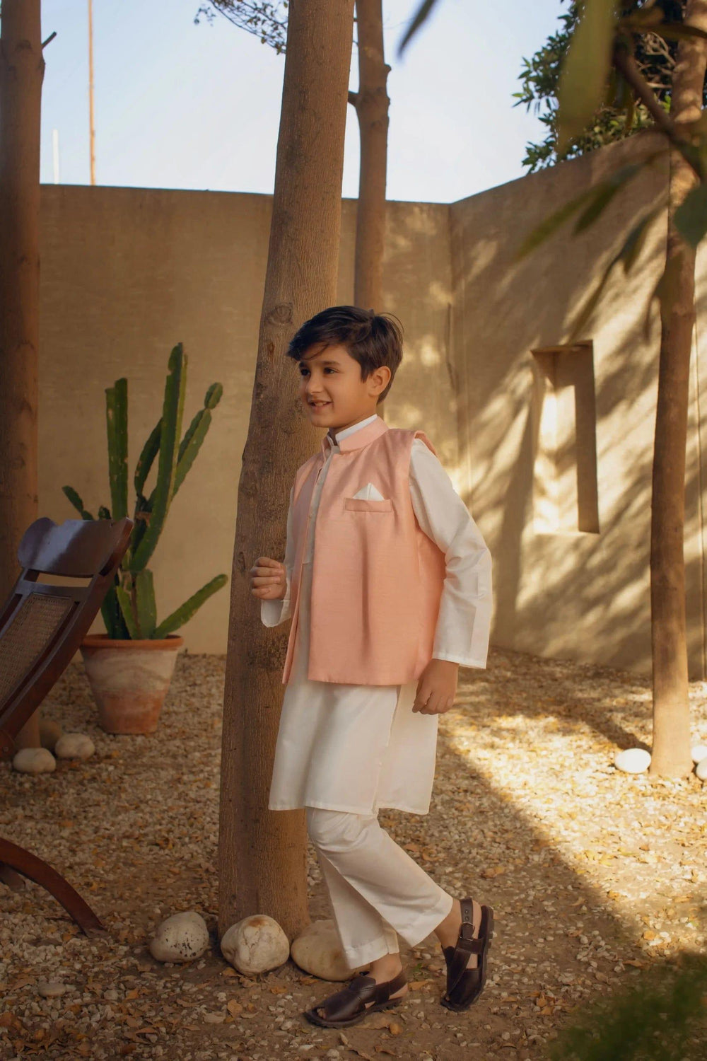 Shehrnaz - Khaadi Silk Kurta & Pyjama With Pink Waist Coat – SHKK-1099 - Studio by TCS