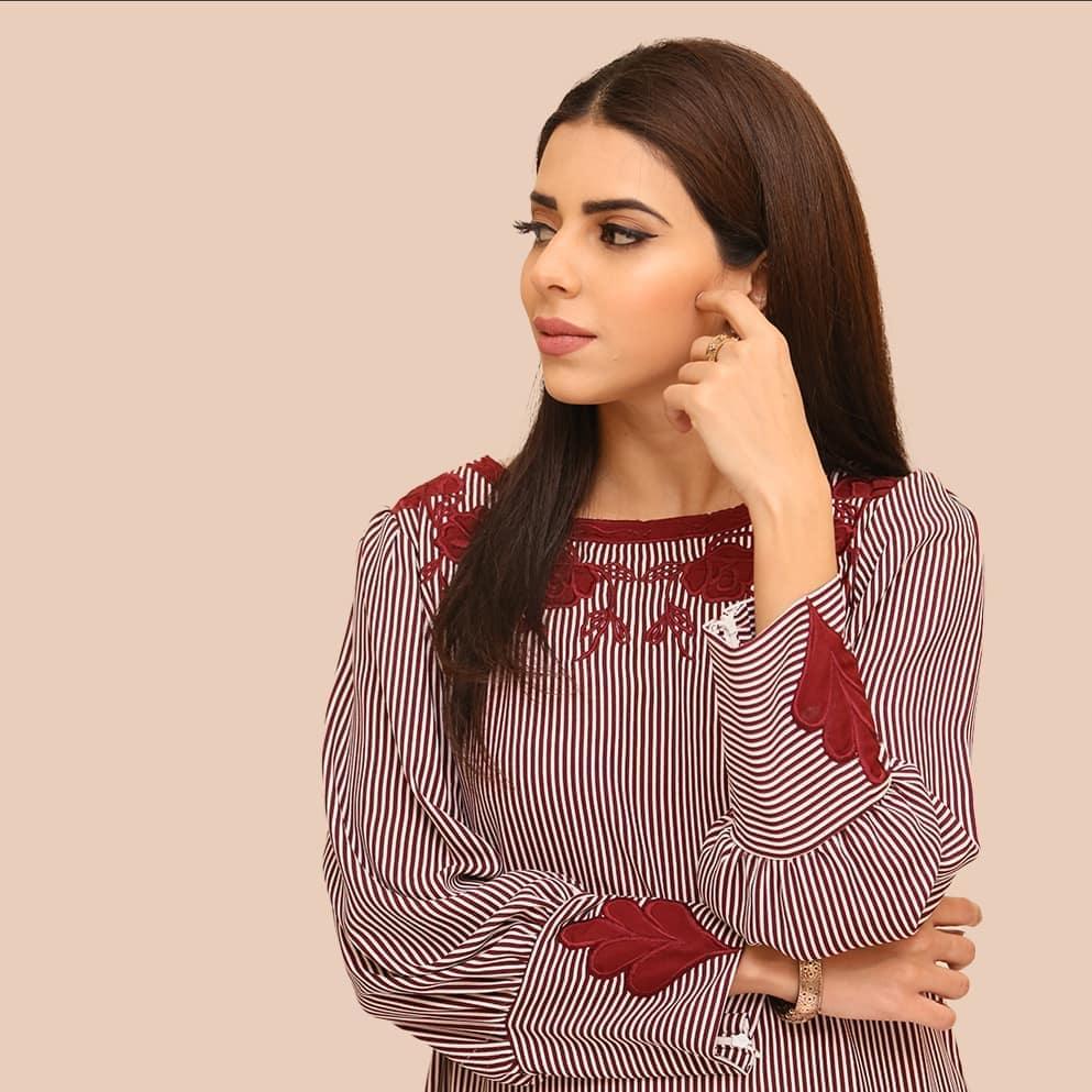 Urooj Atelier - Berry Shirt - 2 PC