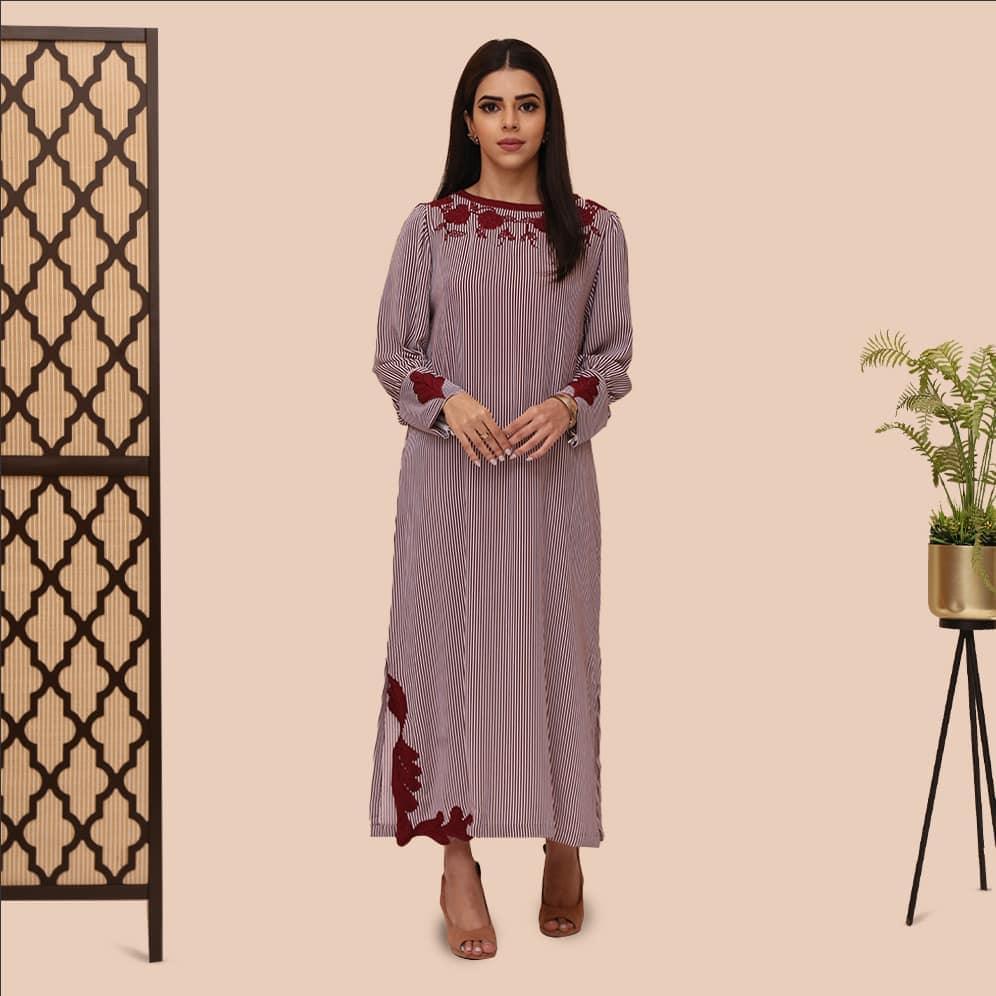 Urooj Atelier - Berry Shirt - 2 PC