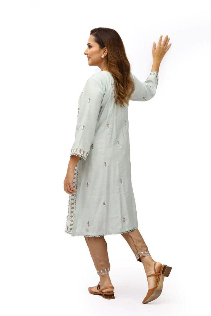 Urooj Atelier-Crisp Mint-3 piece - EE 004
