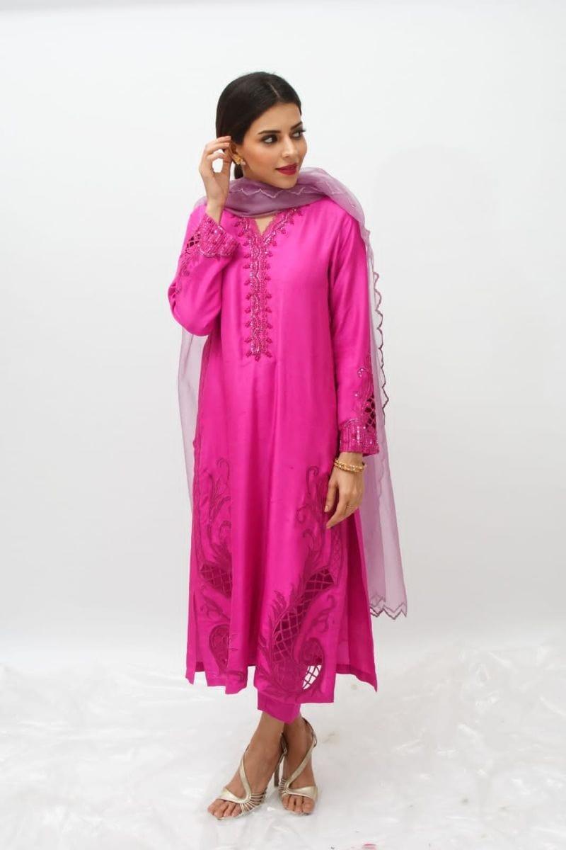 Urooj Atelier - Fuschia Iris - 3 Piece - ES 010