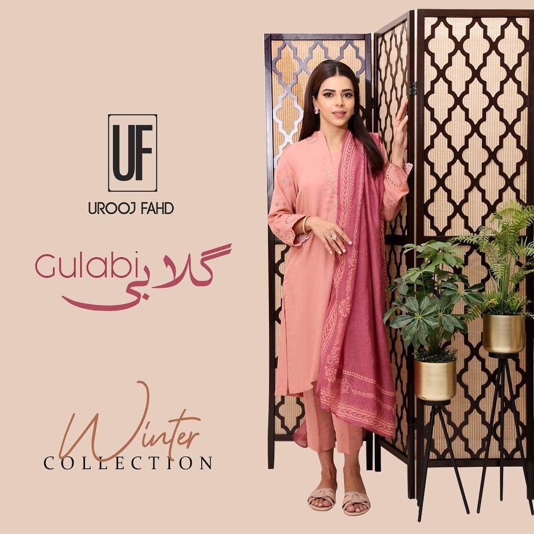 Urooj Atelier - Gulabi Shirt - 3 PC