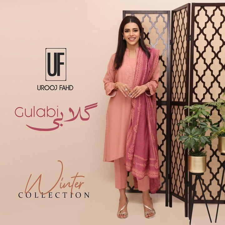 Urooj Atelier - Gulabi Shirt - 3 PC