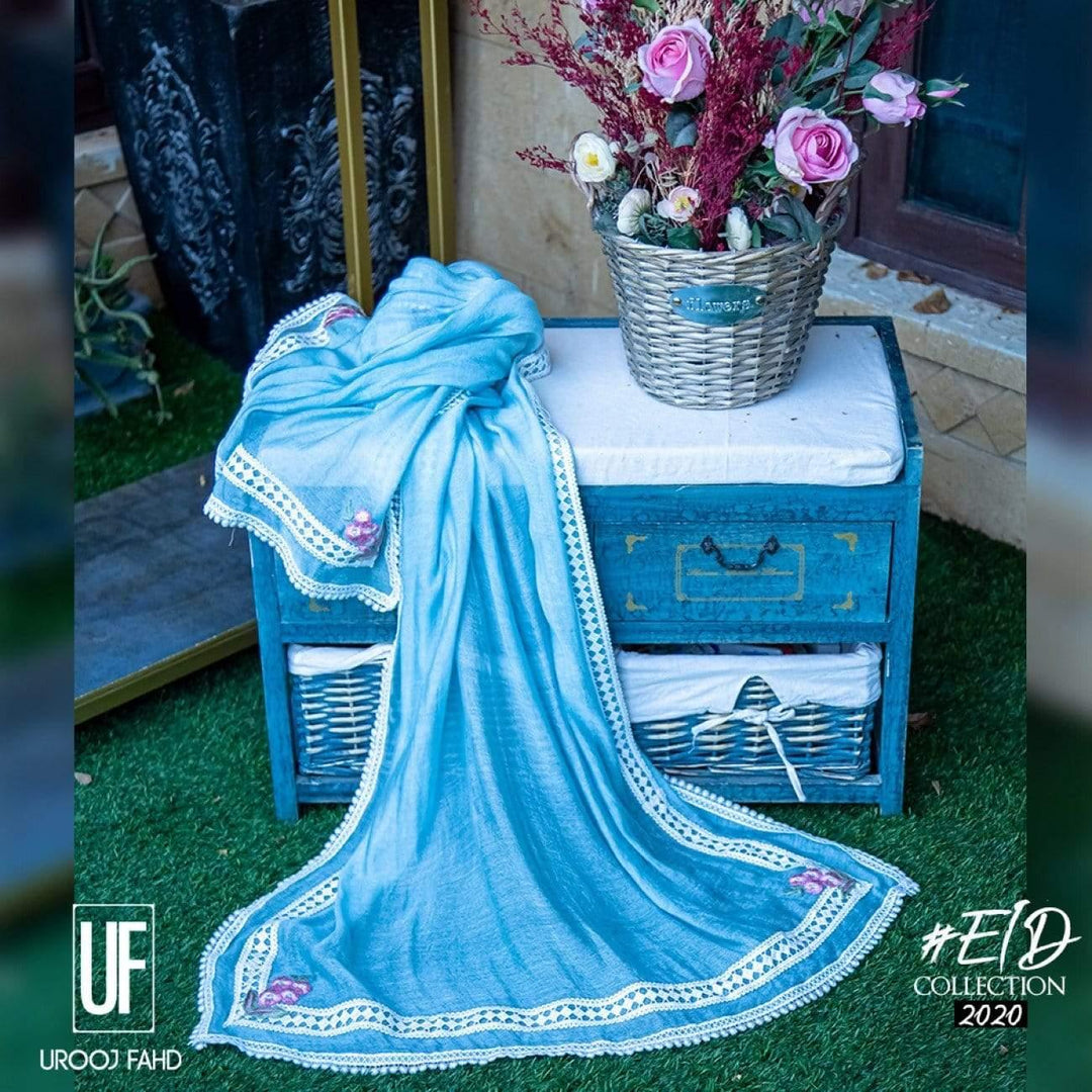 Urooj Atelier - Pale Turquoise Pure Viscose Silk - 3 PC