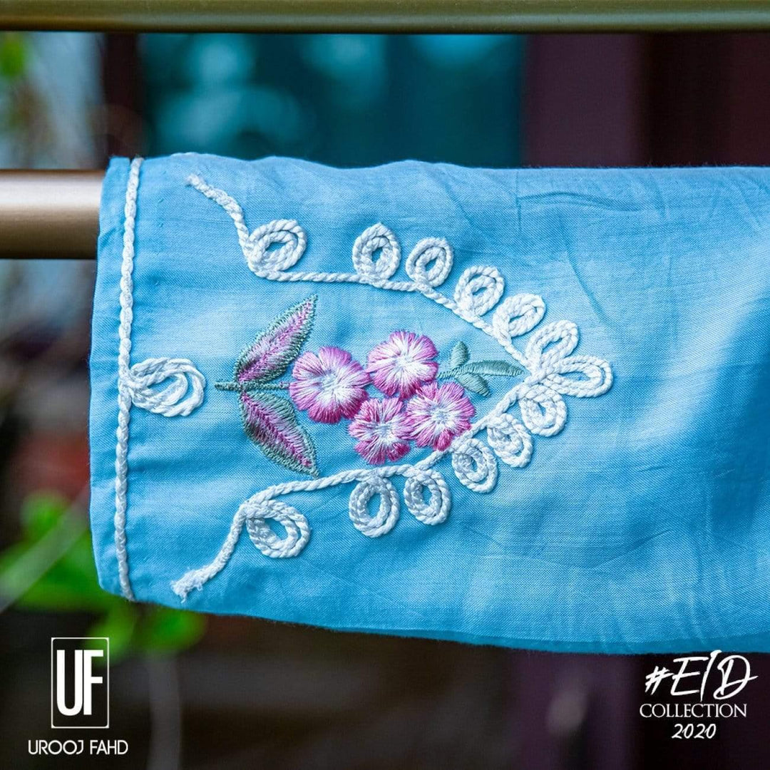 Urooj Atelier - Pale Turquoise Pure Viscose Silk - 3 PC