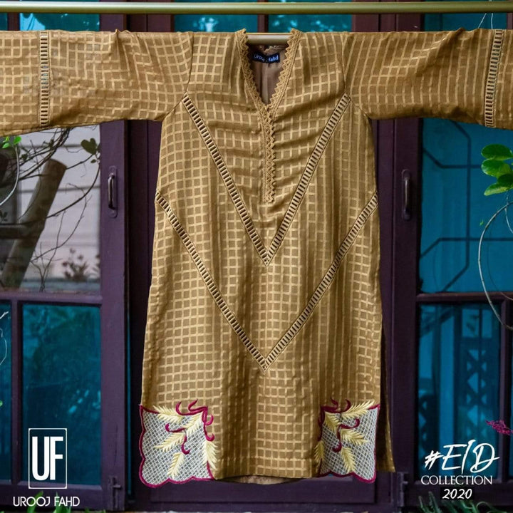 Urooj Atelier - Self Cotton Organza Copper - 2 PC
