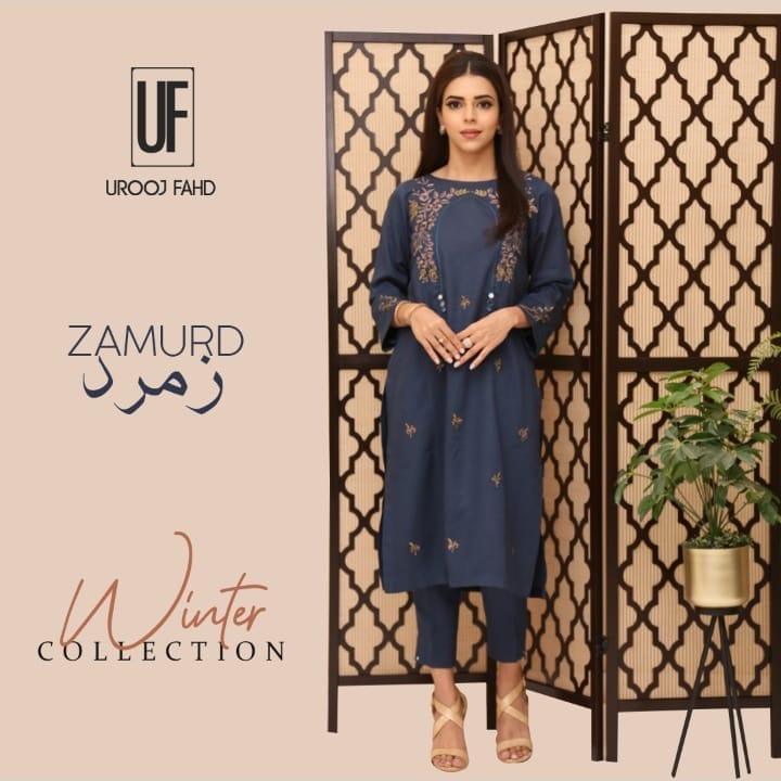 Urooj Atelier - Zamurd Shirt - 2 PC