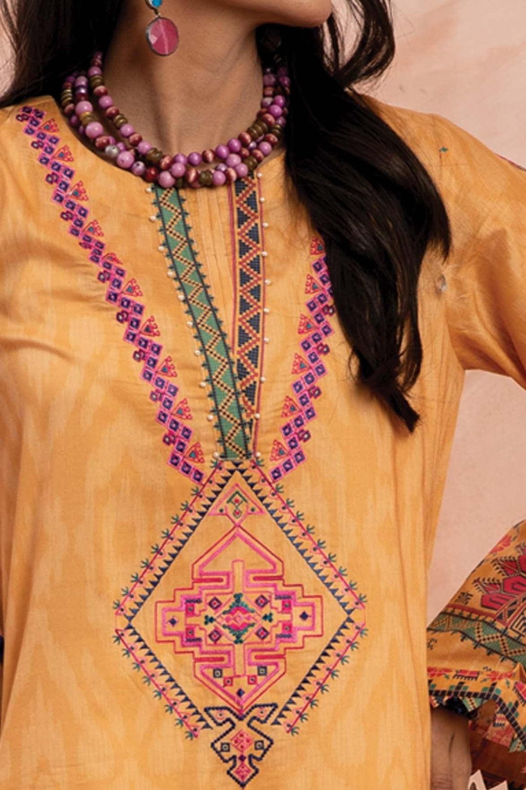 Mizaj - 1 Piece | Unstitched Embroidered Kurti | Lawn - W1LE-2103152 - Studio by TCS