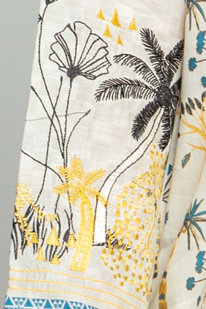 Mizaj - 1 Piece | Unstitched Embroidered Kurti | Lawn - W1LE-2103182 - Studio by TCS