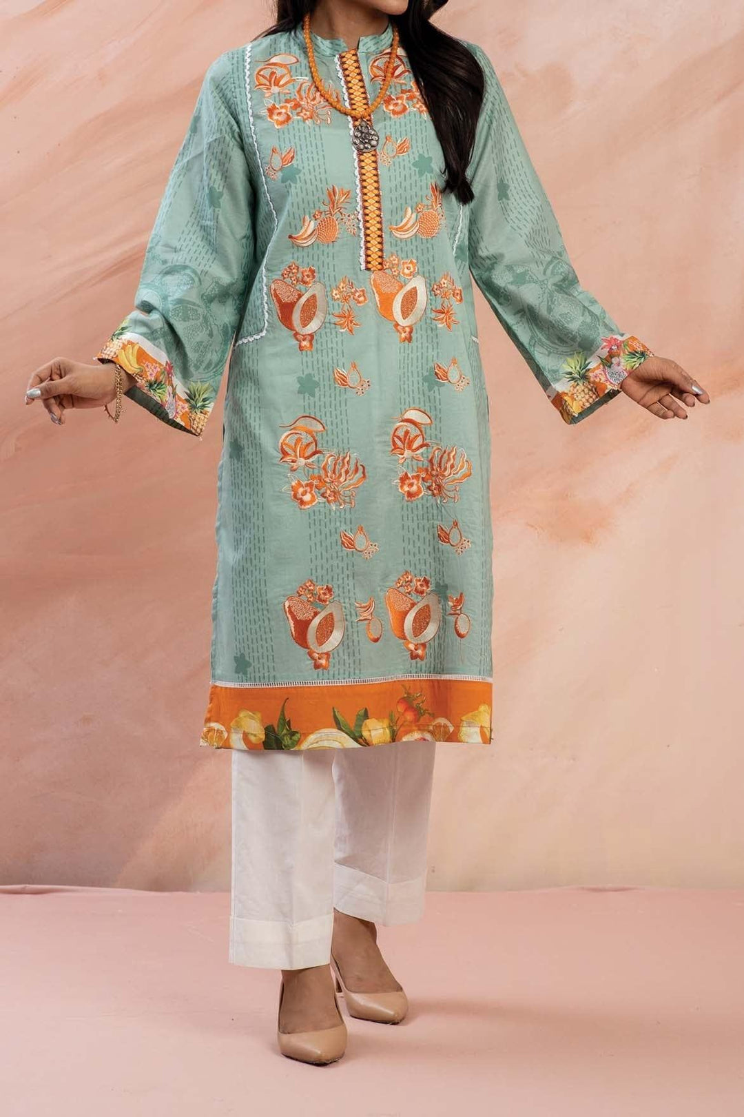 Mizaj - 1 Piece | Unstitched Embroidered Kurti | Lawn - W1LE-2103198 - Studio by TCS