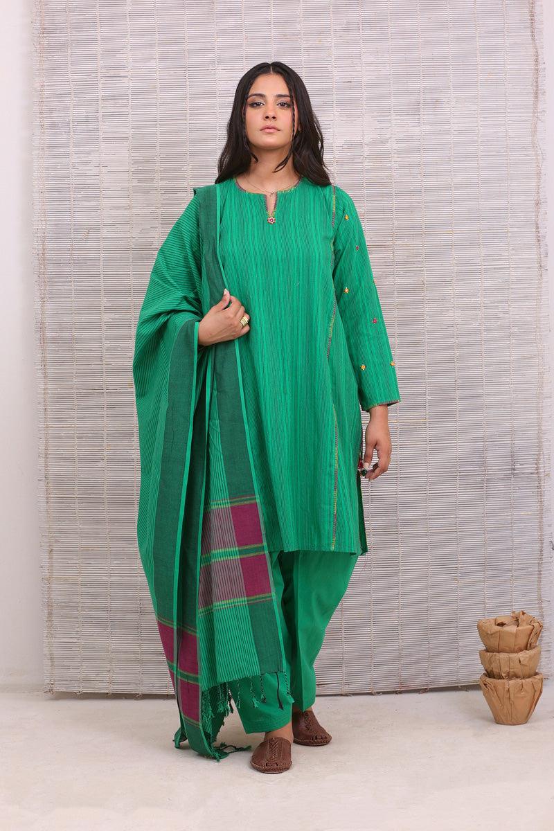 Generation - Suit Balochi Kaleidscope Collection - Green - Studio by TCS