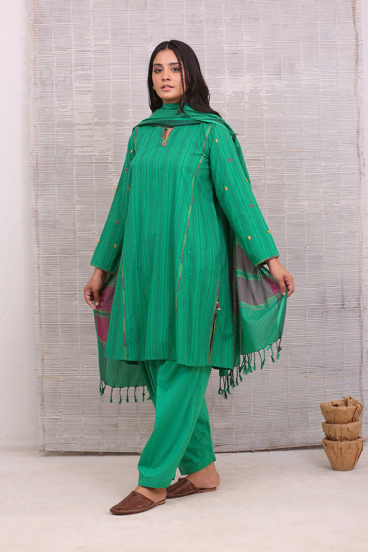 Generation - Suit Balochi Kaleidscope Collection - Green - Studio by TCS