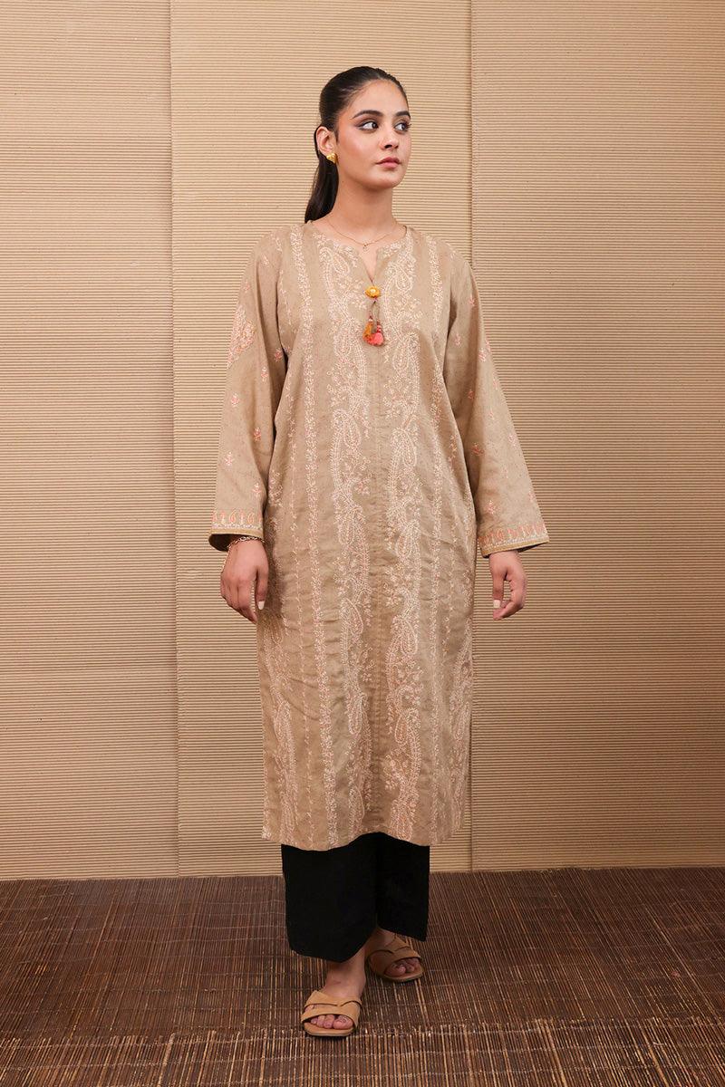 Generation - Kanni Embroidered Shirt - Beige - Studio by TCS