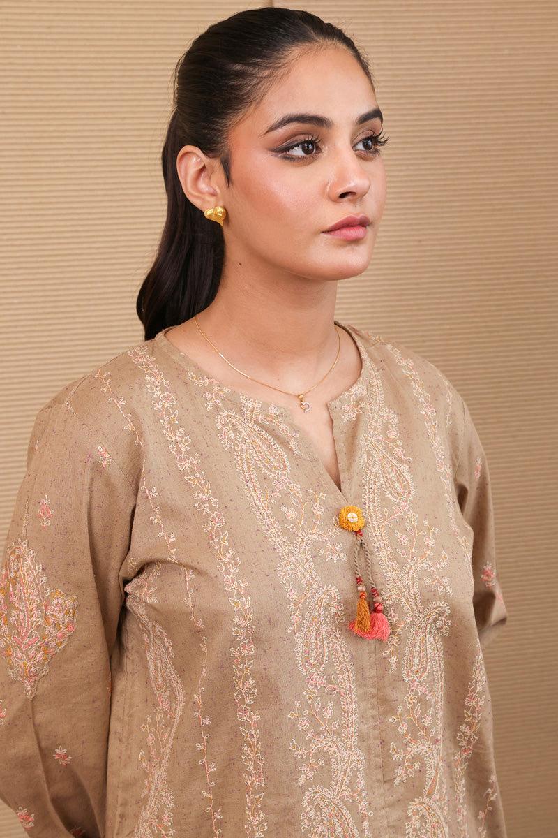 Generation - Kanni Embroidered Shirt - Beige - Studio by TCS