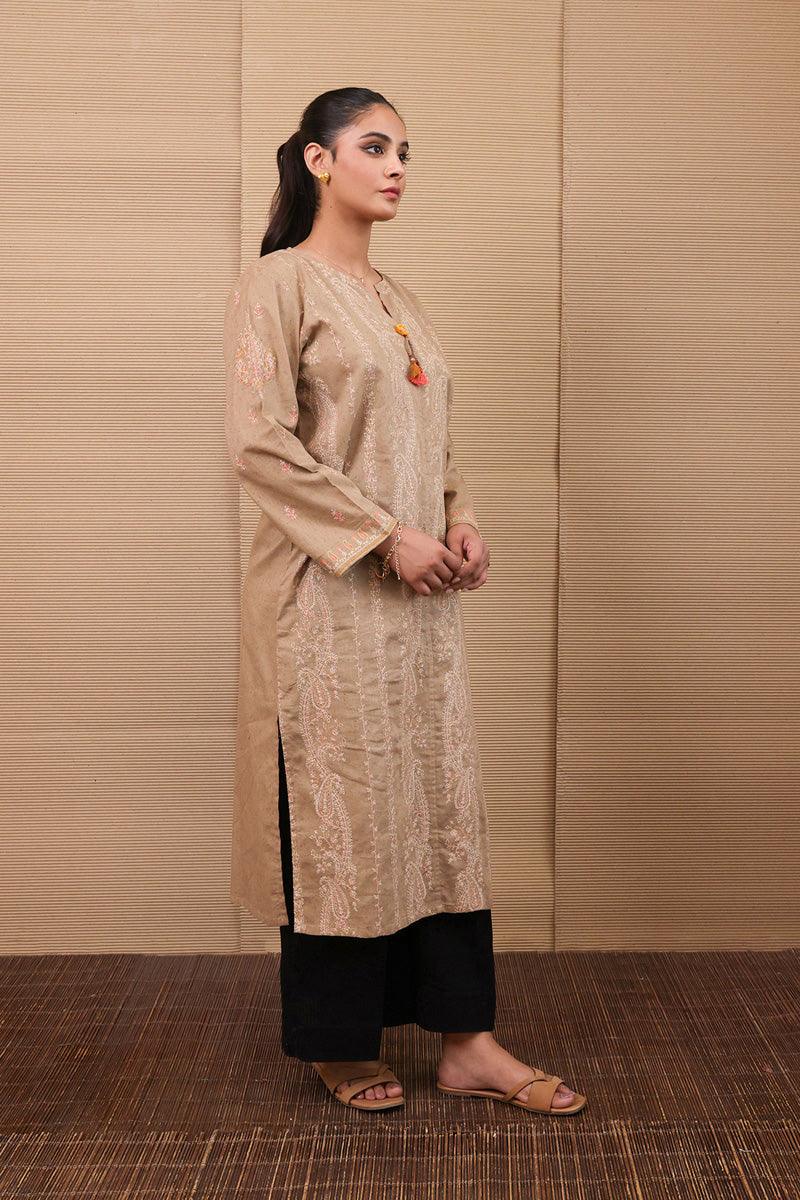 Generation - Kanni Embroidered Shirt - Beige - Studio by TCS
