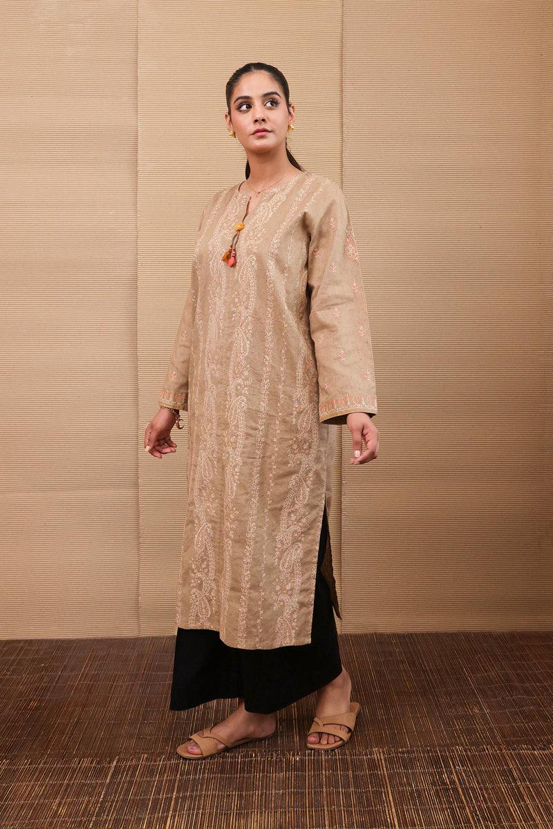 Generation - Kanni Embroidered Shirt - Beige - Studio by TCS