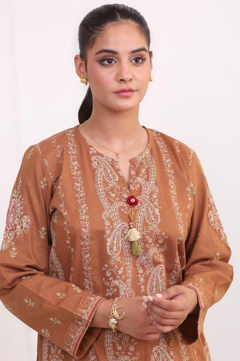 Generation - Kanni Embroidered Shirt - Mustard - Studio by TCS