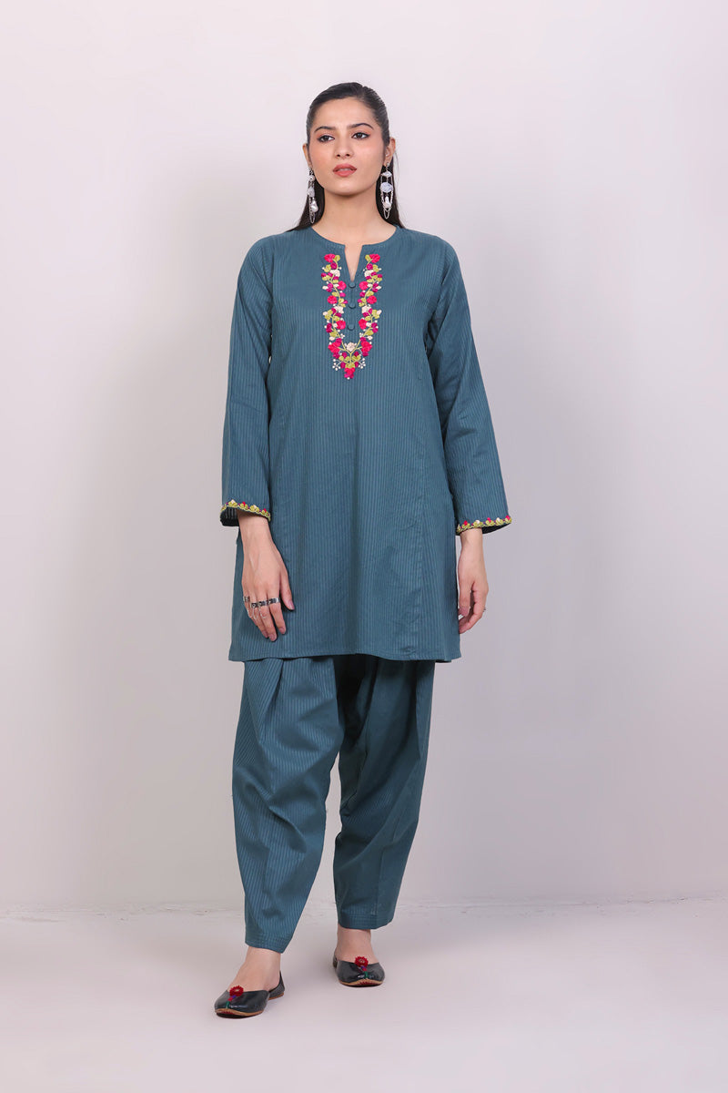 Generation - Exotic Blooms 2 Piece Suit - Green - Studio by TCS