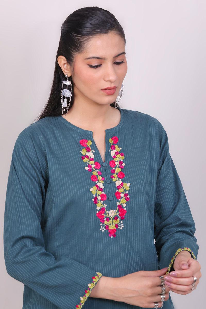 Generation - Exotic Blooms 2 Piece Suit - Green - Studio by TCS
