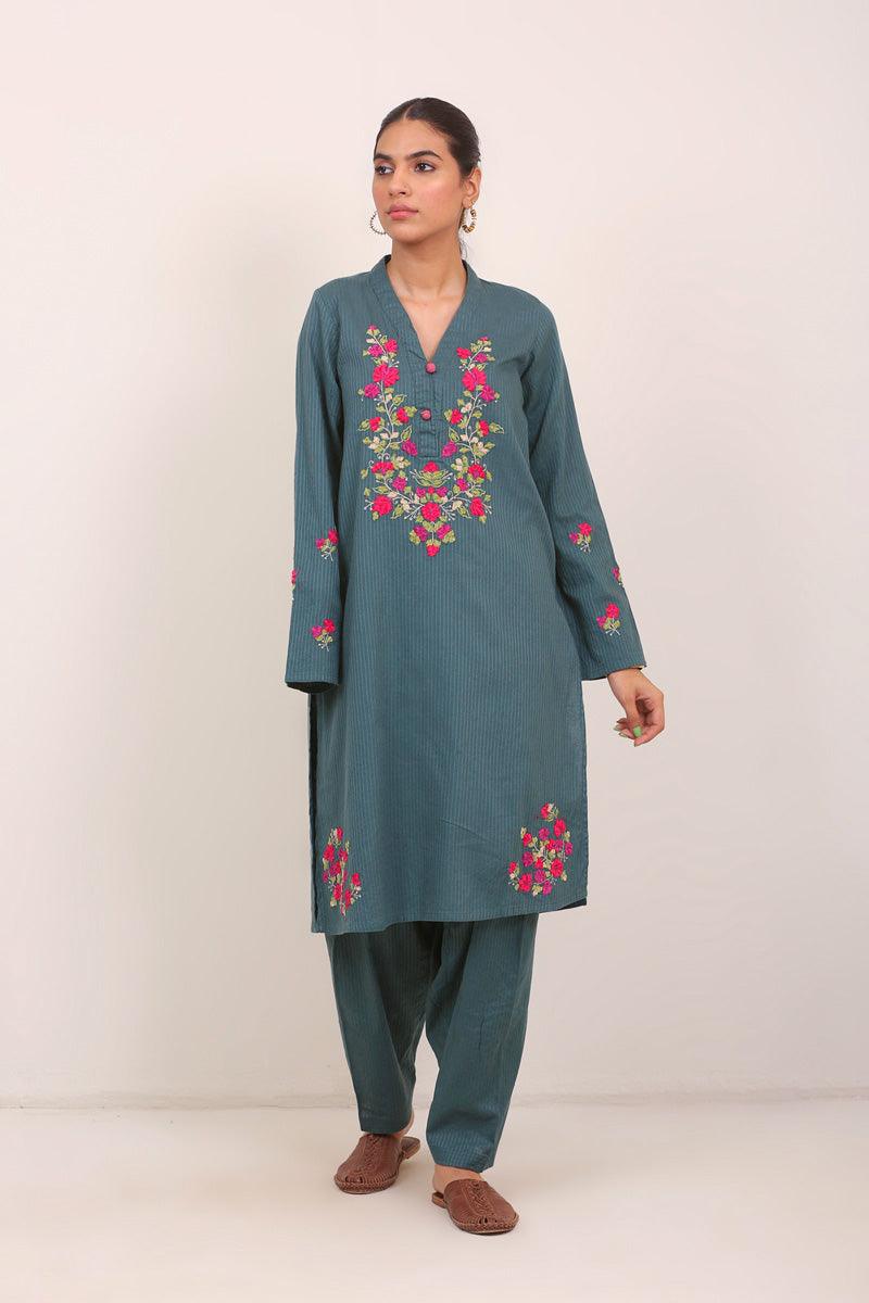 Generation - Exotic Blooms 2 Piece - Teal - Studio by TCS