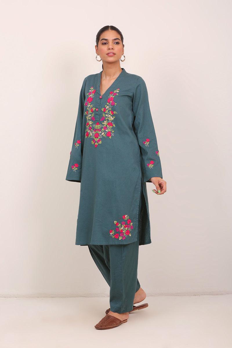 Generation - Exotic Blooms 2 Piece - Teal - Studio by TCS