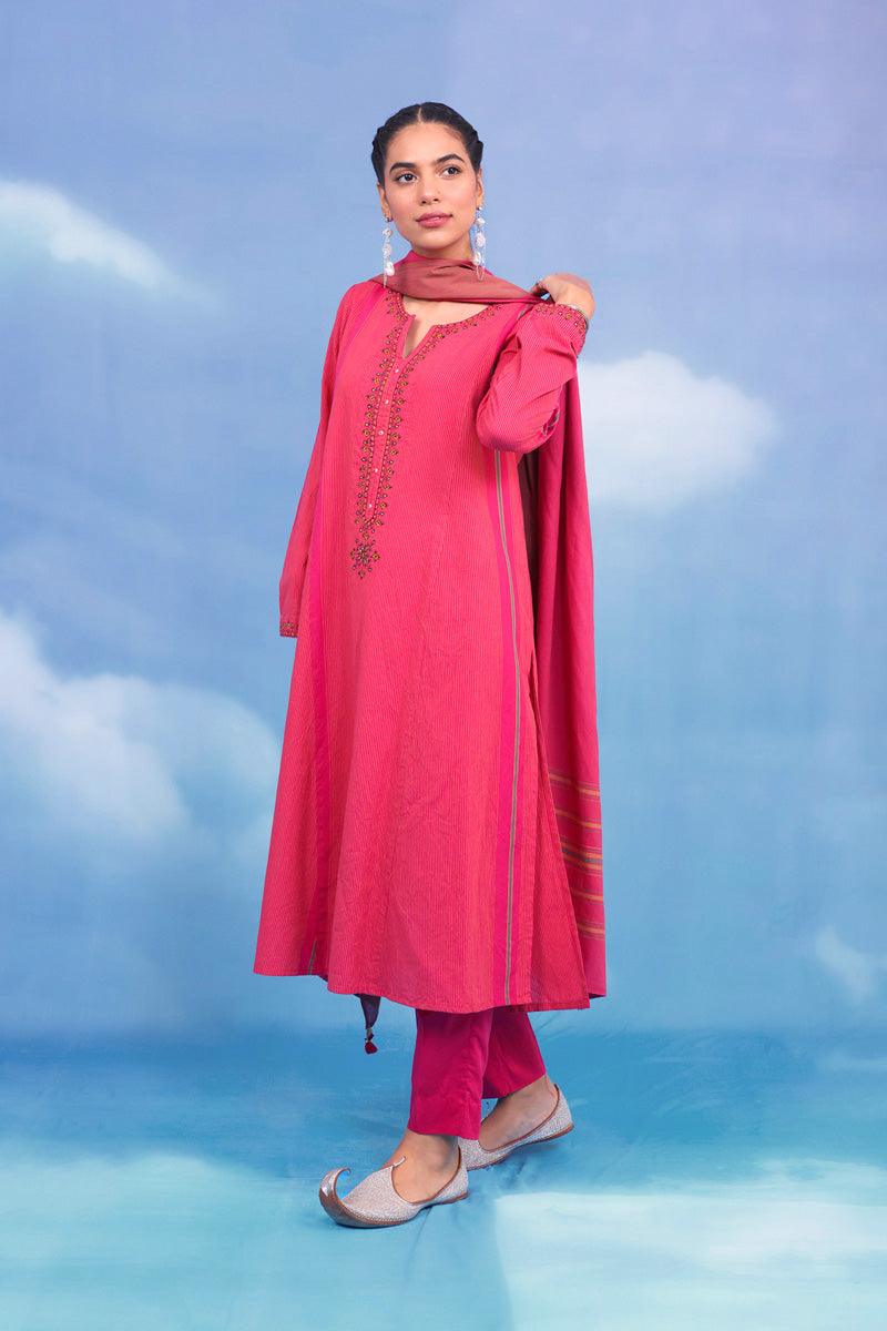 Generation - Terz Embroidered Suit - Pink - Studio by TCS