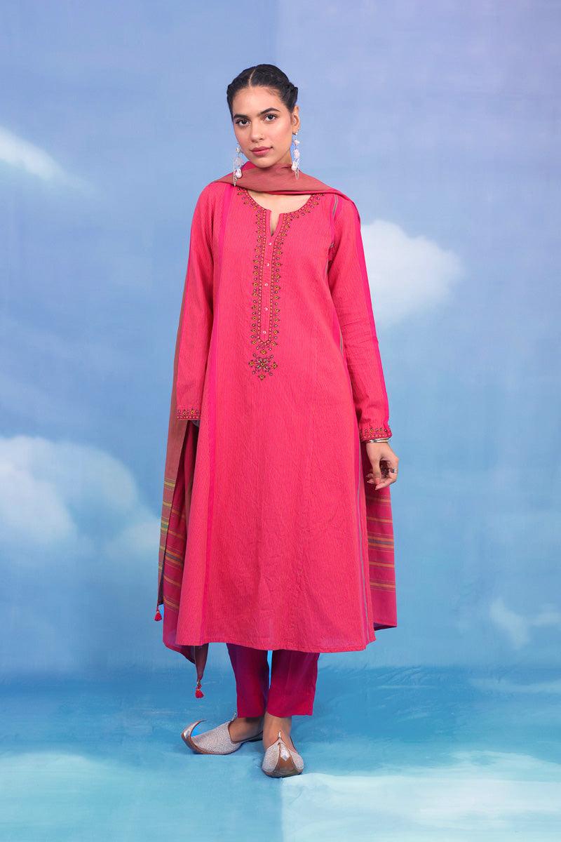 Generation - Terz Embroidered Suit - Pink - Studio by TCS