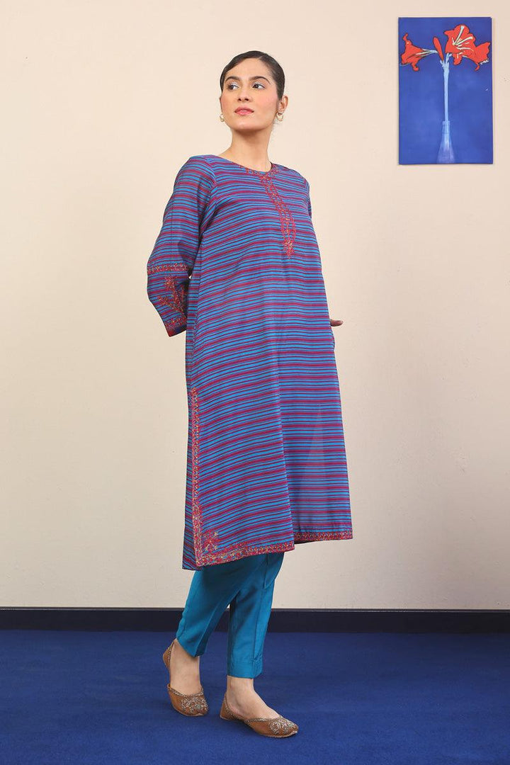 Generation - Morocon Kaftaan Suit - Blue - Cotton - 2 Piece