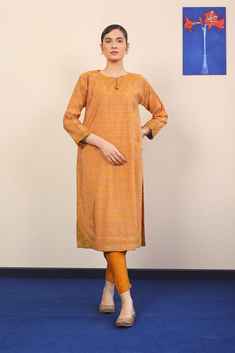Generation - 2 Piece Morocon Kaftaan - Orange  Lawn