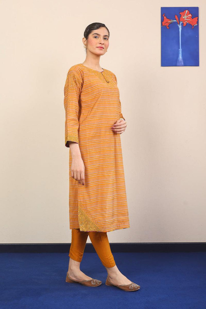 Generation - 2 Piece Morocon Kaftaan - Orange  Lawn