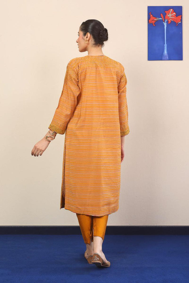 Generation - 2 Piece Morocon Kaftaan - Orange  Lawn