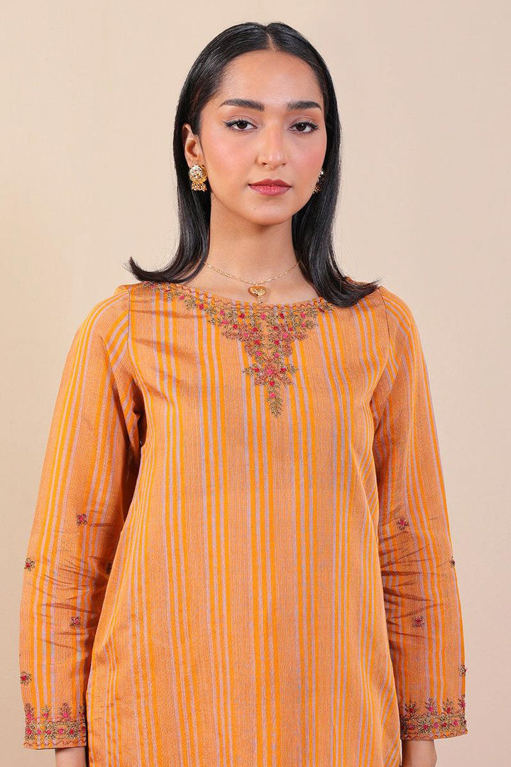 Generation - Gold Morocon Kaftaan Set - Orange - Cotton - 2 Piece