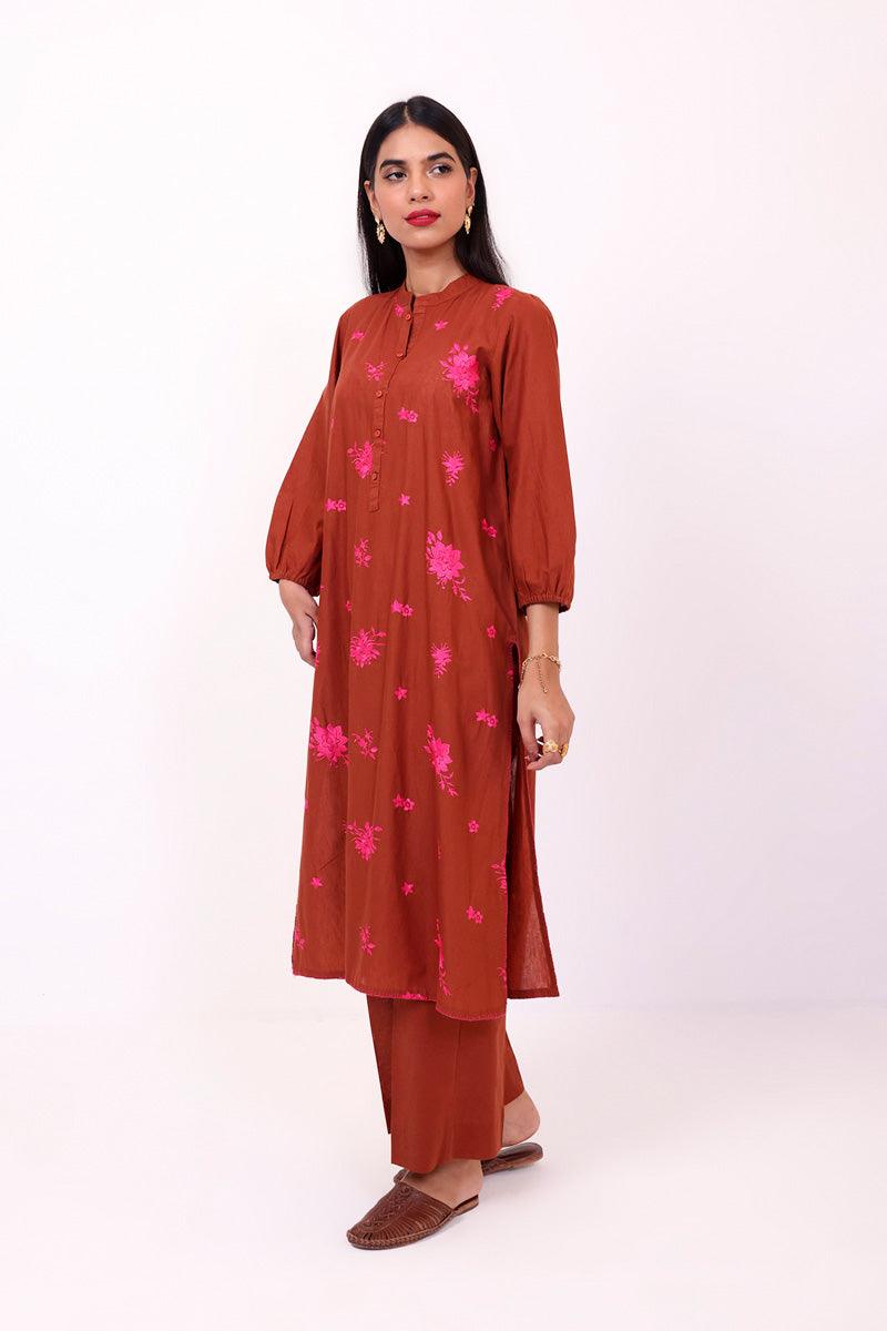 Generation - Eden Embroidered 2 Piece - Brown - Studio by TCS