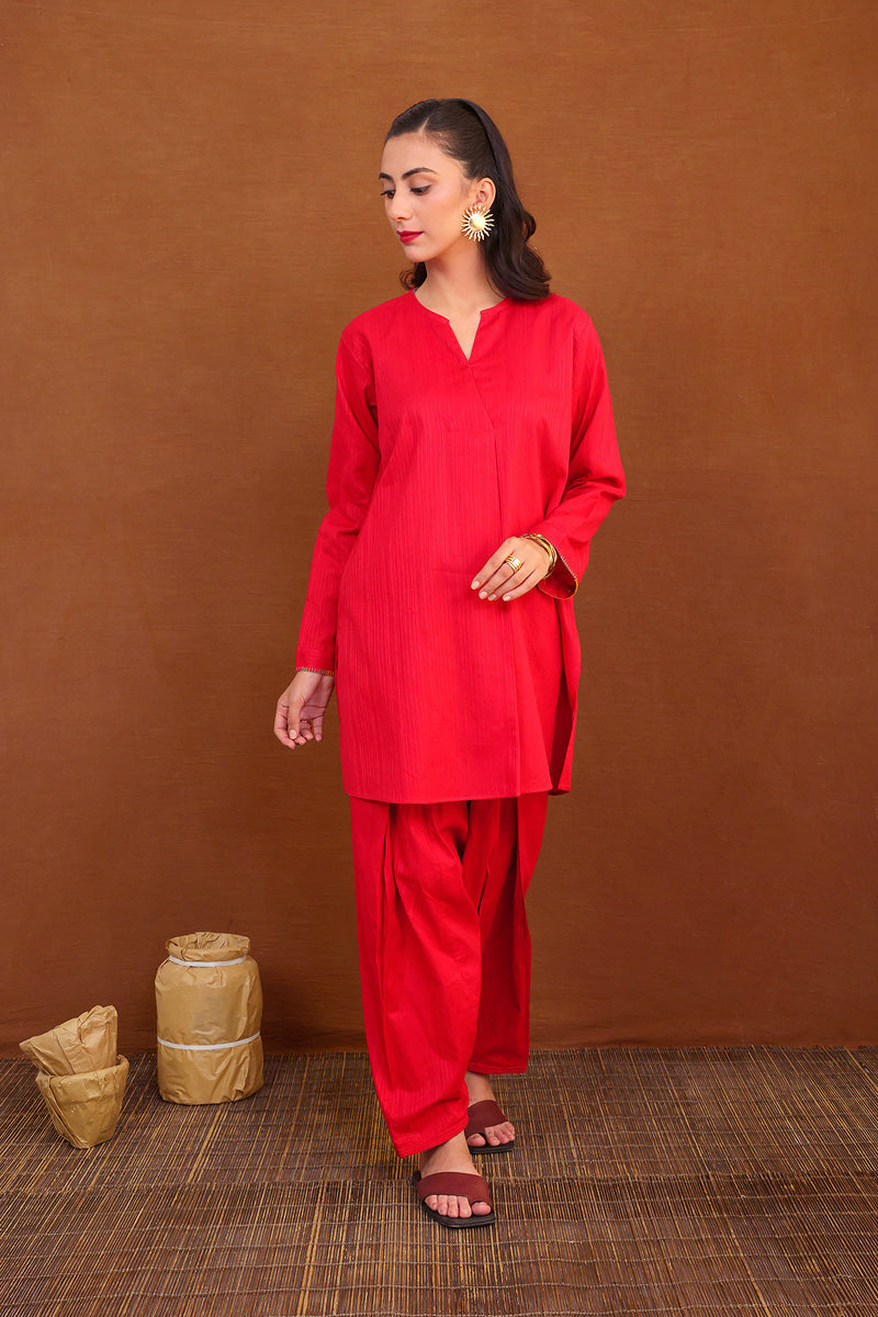 Generation - 2- Piece Shades Of Fall Co-ords - Red - Studio by TCS