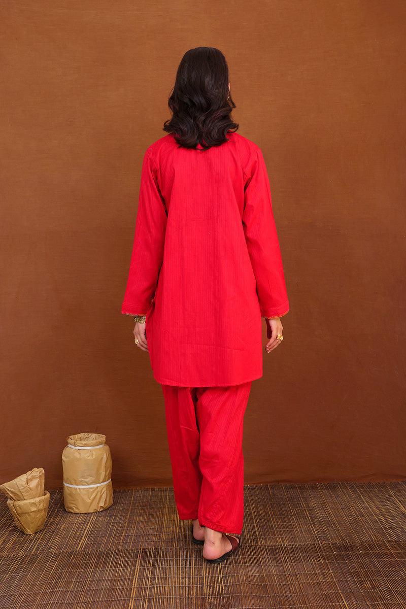Generation - 2- Piece Shades Of Fall Co-ords - Red - Studio by TCS