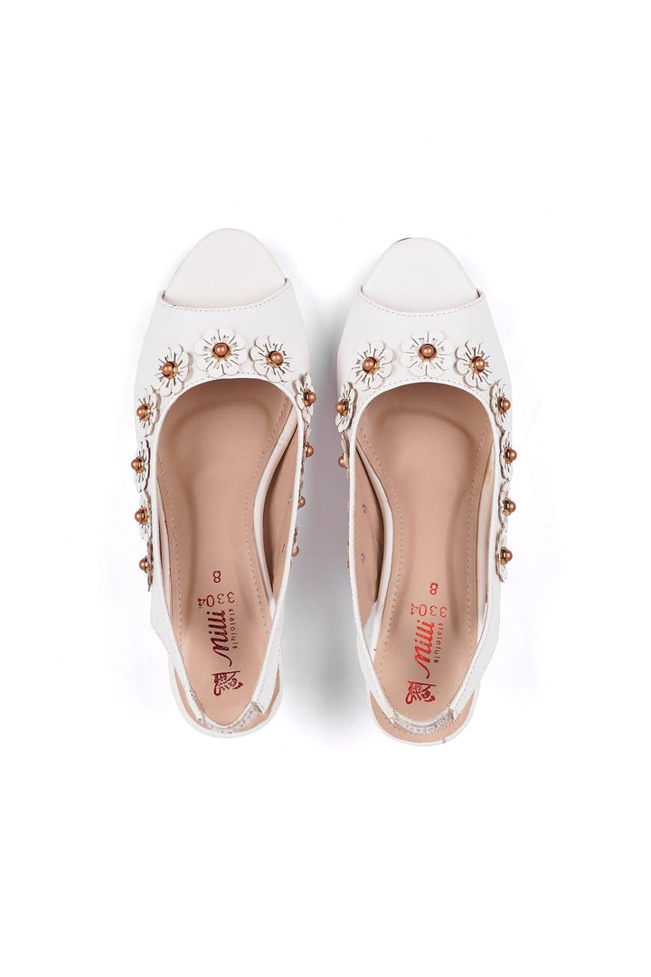 Milli Shoes - White Sandals - 3304
