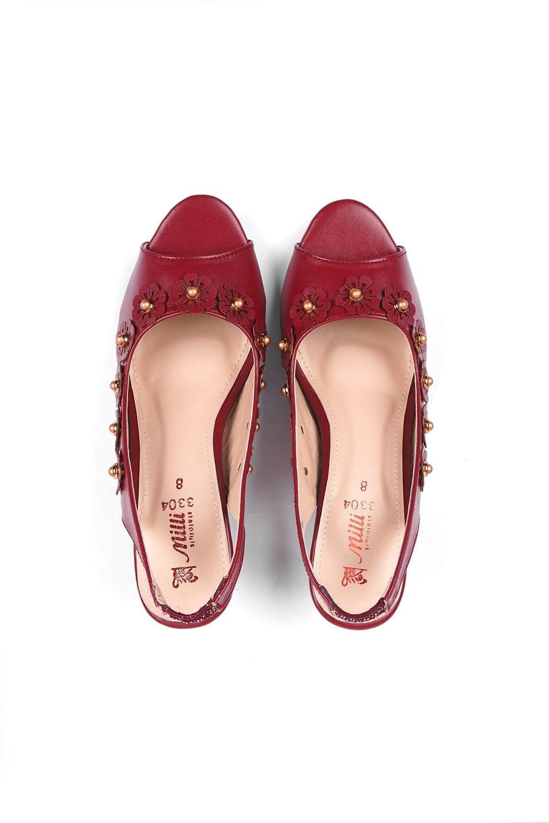 Milli Shoes - Maroon Sandals - 3304