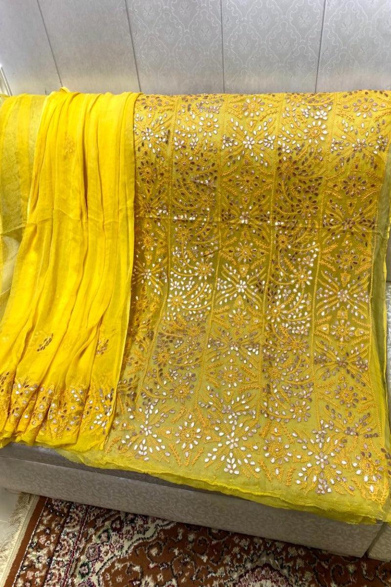 Design by Amina - Chickenkari with Gota handwork - 2 Piece - 4 - Studio by TCS